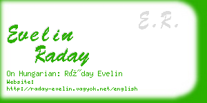 evelin raday business card